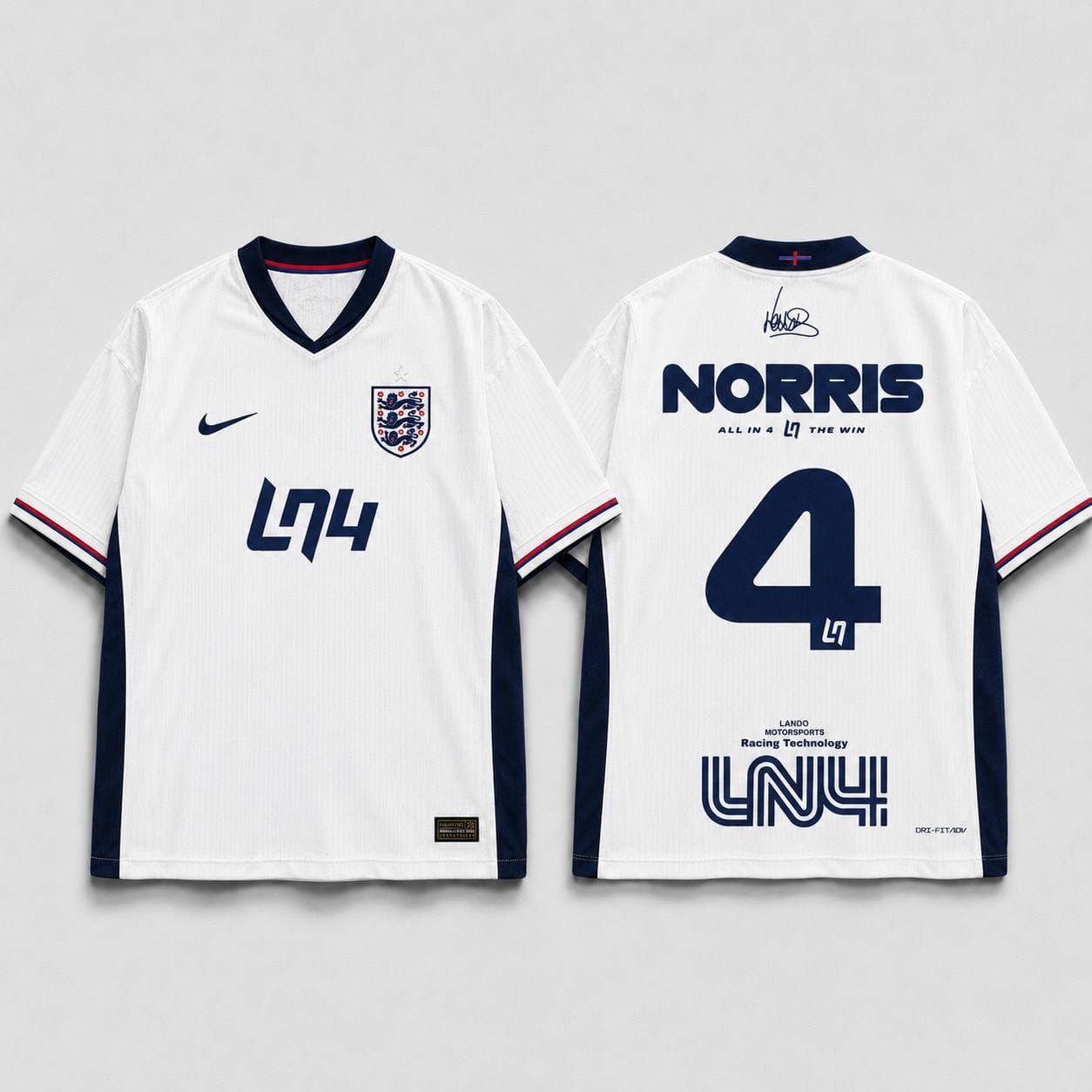 Футболка Lando Norris x England — Пилоты